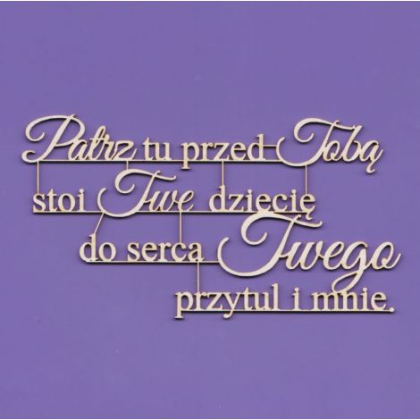 Tekturka Crafty Moly Napis G12 - Patrz tu przed Tobą stoi...